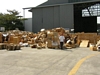 Some donated supplies ready to be airlifted for Tsunami relief